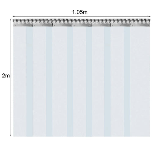 Rideau industriel plastique 7 bandes PVC transparent isolation thermique
