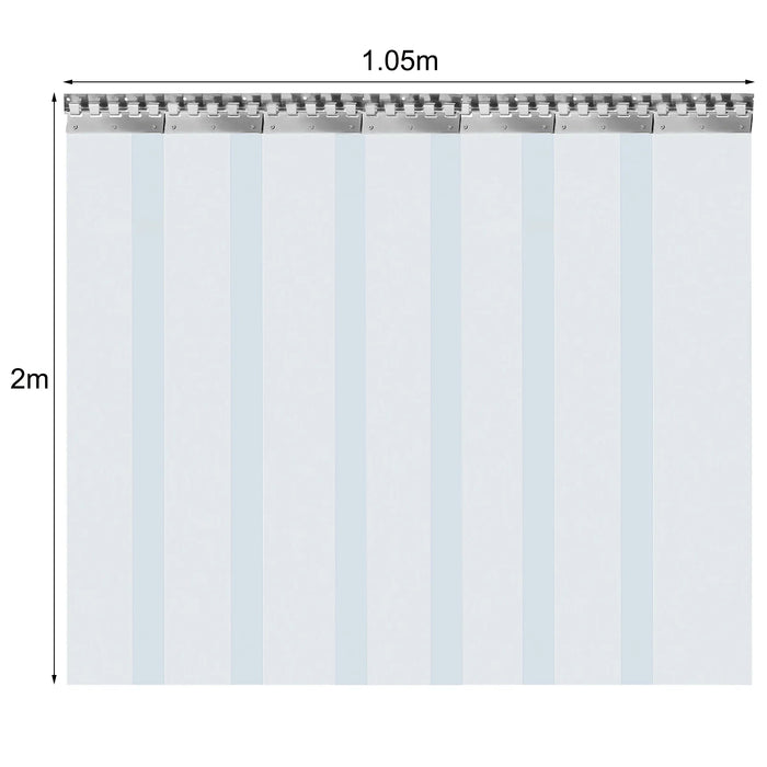 Rideau industriel plastique 7 bandes PVC transparent isolation thermique