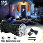 guirlande lumineuse solaire extérieure décorative jardin terrasse led étanche piquets panneaux