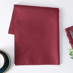 serviettes table rouge bordeaux scalloped bordure coton polyester qualité supérieure classique lavables maison restaurant
