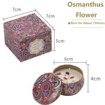 bougie parfumée cire soja boho chic motif mandala couvercle boîte rangement