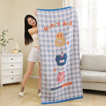 serviette bain coton biologique noël dessin animé moderne rectangle opaque lavable machine haute absorption