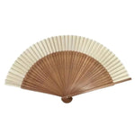 éventail pliant bambou tissu noir beige rayures géométrique classique tassel summer dance deco
