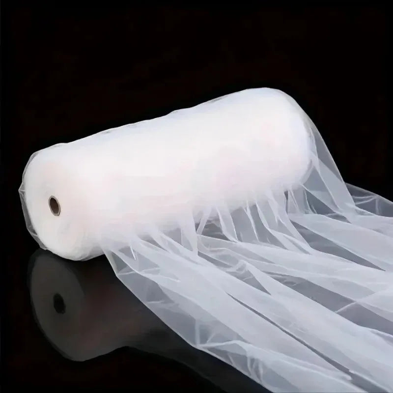 voile mariage blanc soie translucide classique 50m polyestère décoration événement anniversaire