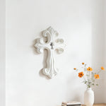 décoration murale croix résine noire blanche classique baroque sculptural chambre salon