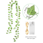 guirlande lumineuse feuilles vertes led blanc extérieur moderne décoration mariage chambre festive