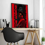 affiche the weeknd moderne pvc noire blanche cadre salon chambre decoration artistique