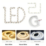 ruban led shaped 60leds 120leds 5m blanc blanc chaud adhésif moderne 2800k 6500k 12v