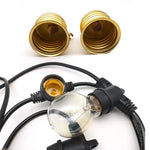 support led e27 extérieur étanche or noir blanc moderne clips câbles connecteurs