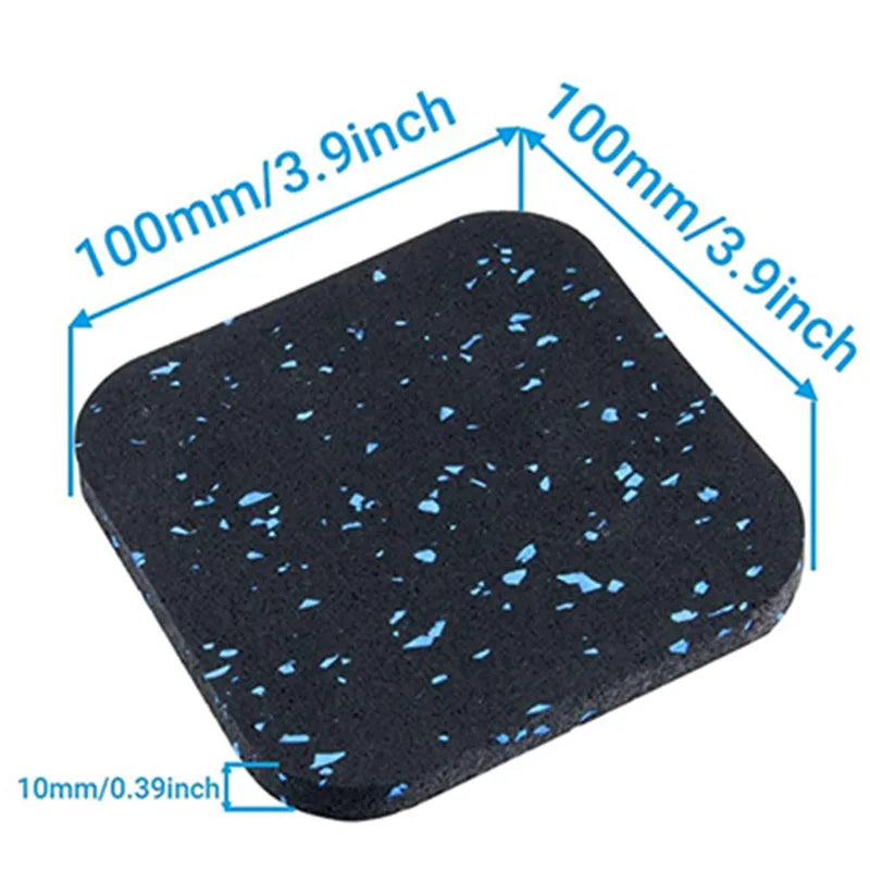tapis sol antidérapant protection plancher caoutchouc 10x10cm noir bleu texture moderne