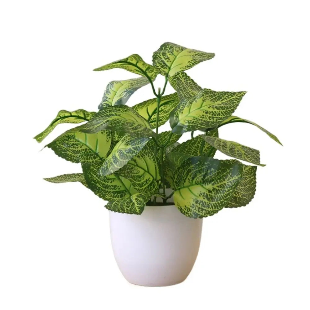 plantes artificielles vertes bonsaï ornement accessoires photo scindapsus pot rotin extérieur moderne