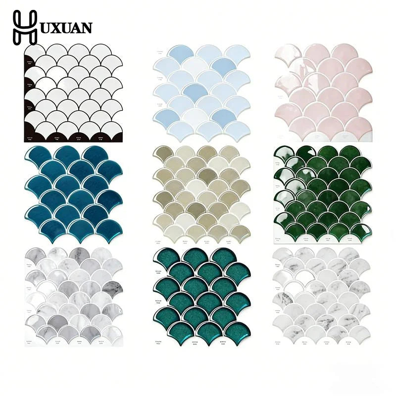 autocollants muraux 3d pvc blanc gris marbré moderne résistants chaleur imperméables carreaux mur