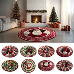 tapis rouge noël décoration père noël squelette motifs festifs maison chambre