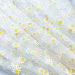 tulle polyester marguerites blancs motifs féminins costumes robes accessoires mariage transparent