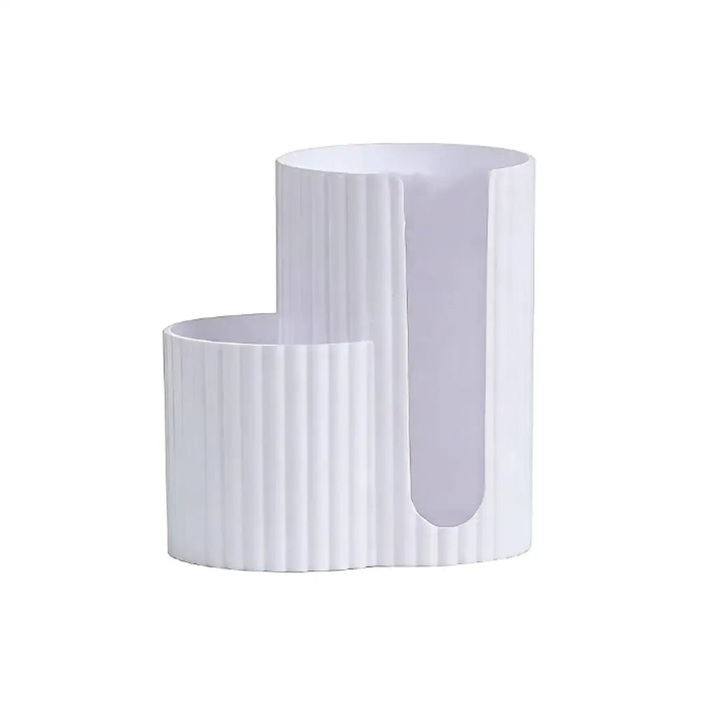 boîte rangement coton tiges tampons blanc rayures moderne minimaliste