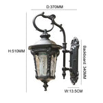 lampe murale or noir ornements sculptés verre texturé classique baroque eyeletsextérieur ip65 led 12v