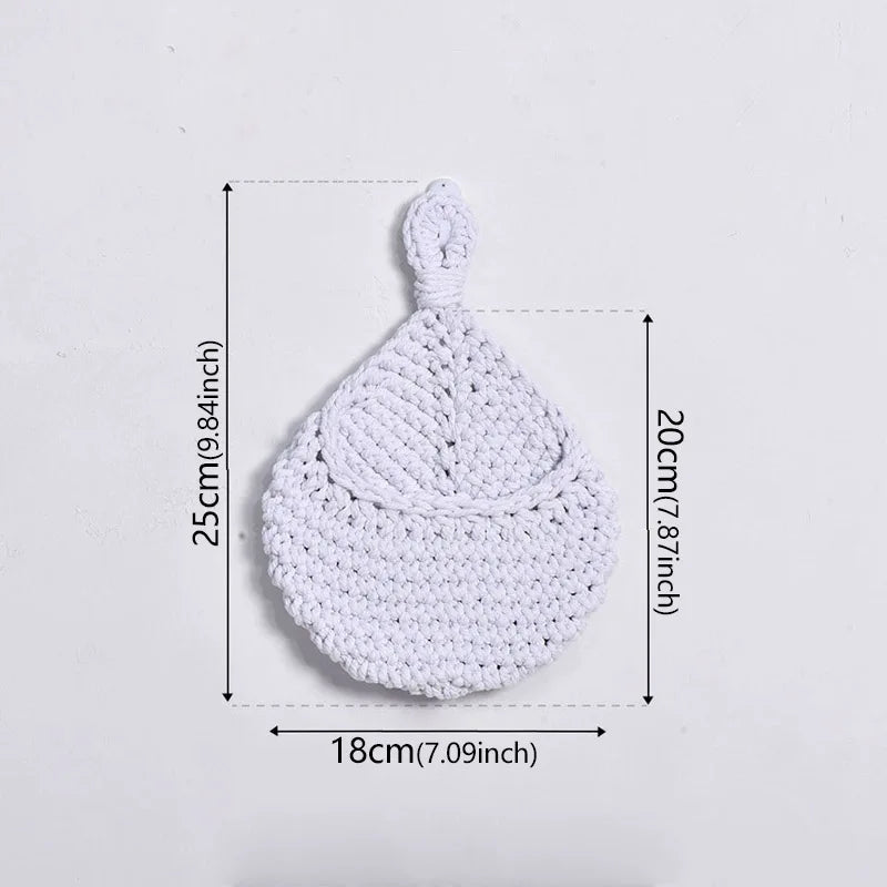 paniers rangement crochet rustique beige respectueux environnement boho chic decoration cuisine