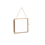 cadres photo suspendus vintage métallique doré argenté vitre transparente suspension chaîne anneaux