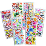 sticker 3d multicolore animaux chiffres véhicules adhésif scrapbooking artisanat enseignement récompense élèves activités