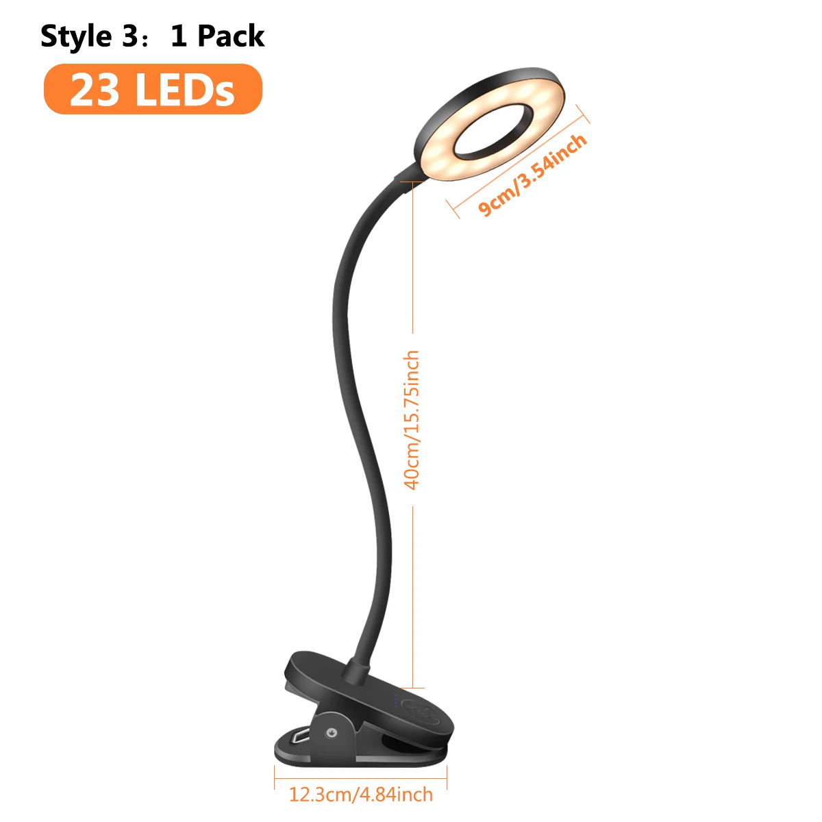 lampe table rechargeable rose pinces moderne couleurs ajustable batterie intégrée
