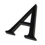 sticker lettre 3d alphabet noir adhésif mur decor classique maison festive 10cm