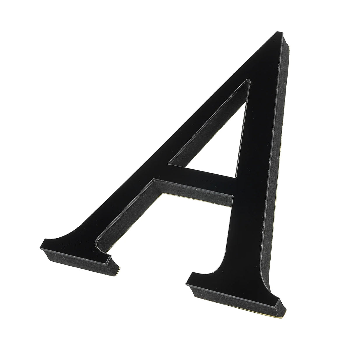 sticker lettre 3d alphabet noir adhésif mur decor classique maison festive 10cm