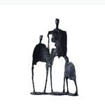 sculpture moderne abstraite bronze noir décoration intérieure contemporain ornement chambre