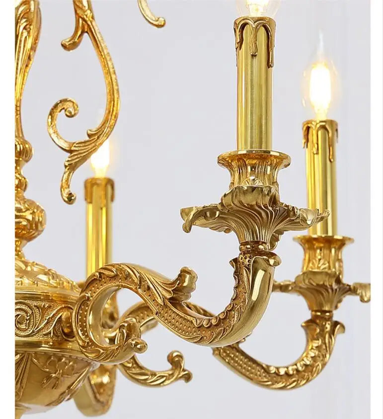 lustre suspendu classique ornements baroques cristal fer doré semi encastrée(touches) haute qualité