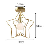 lampe moderne or structure métallique géométrique éclairage quotidien chambre cuisine salle manger entree
