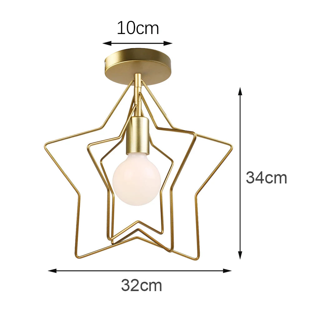lampe moderne or structure métallique géométrique éclairage quotidien chambre cuisine salle manger entree