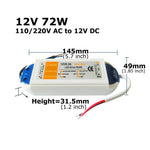 transformateur led 12v 100w 28w blanc bleu moderne câbles noirs rouges vis fixation certifié