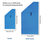 serviette microfibre bleu uni rapide absorption sport moderne elasticité machine laver