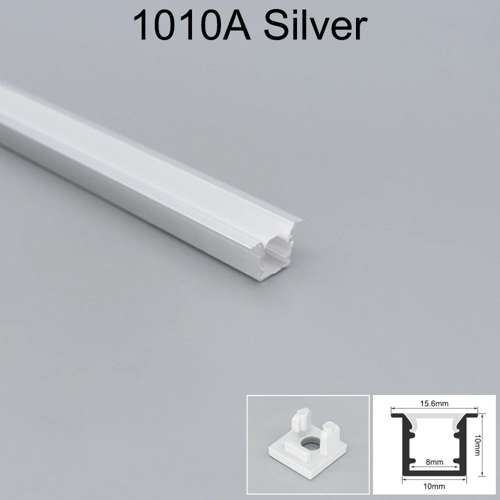 profils d'éclairage led aluminium blanc noir clips moderne 7mm 9mm 10mm 12mm