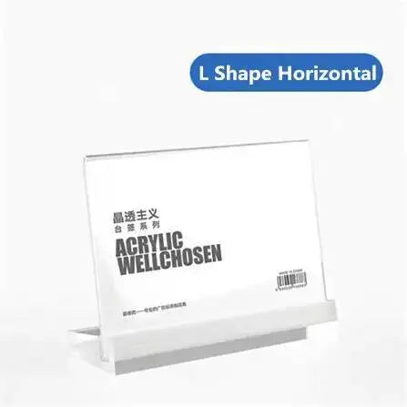 cadre photo acrylique transparent clips moderne support panneau publicitaire base vertical horizontal