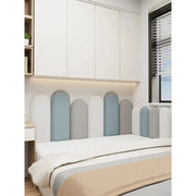 Tête de lit moderne autocollant 3D en cuir - Décoration murale chambre élégante - Ombre Interieur