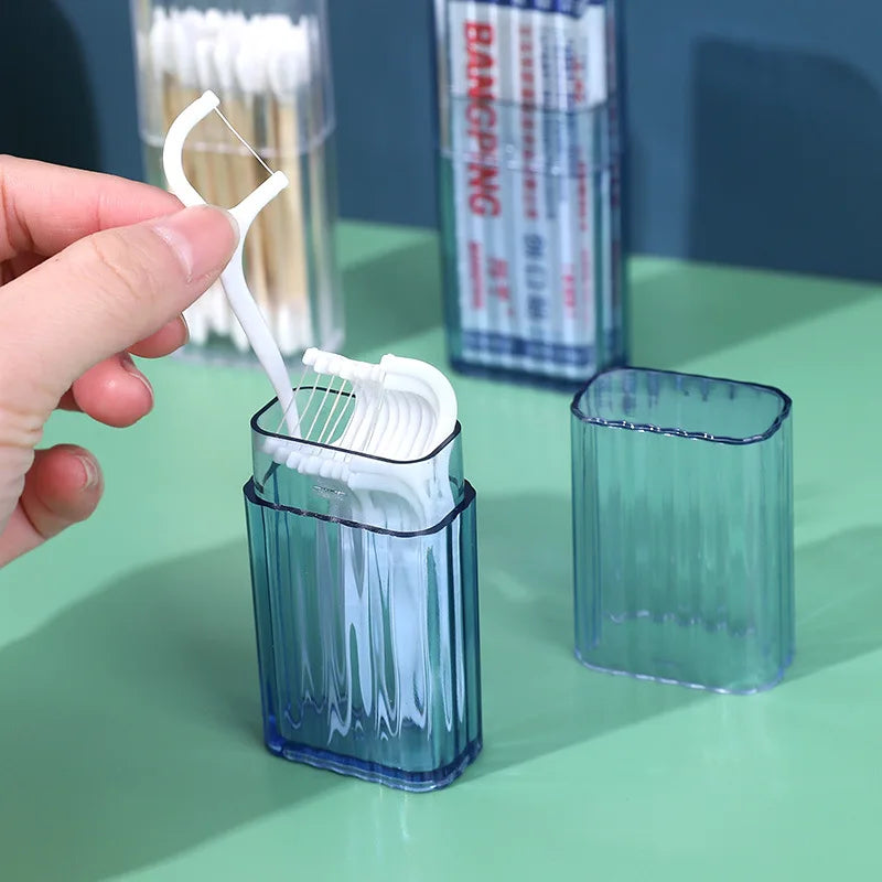 boîtes rangement transparentes réutilisables brosse coton bandaid bijoux moderne minimaliste