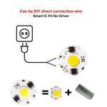 Chip LED COB 10W 12W 3W 5W 7W Blanc Blanc Chaud Facile Monter DIY