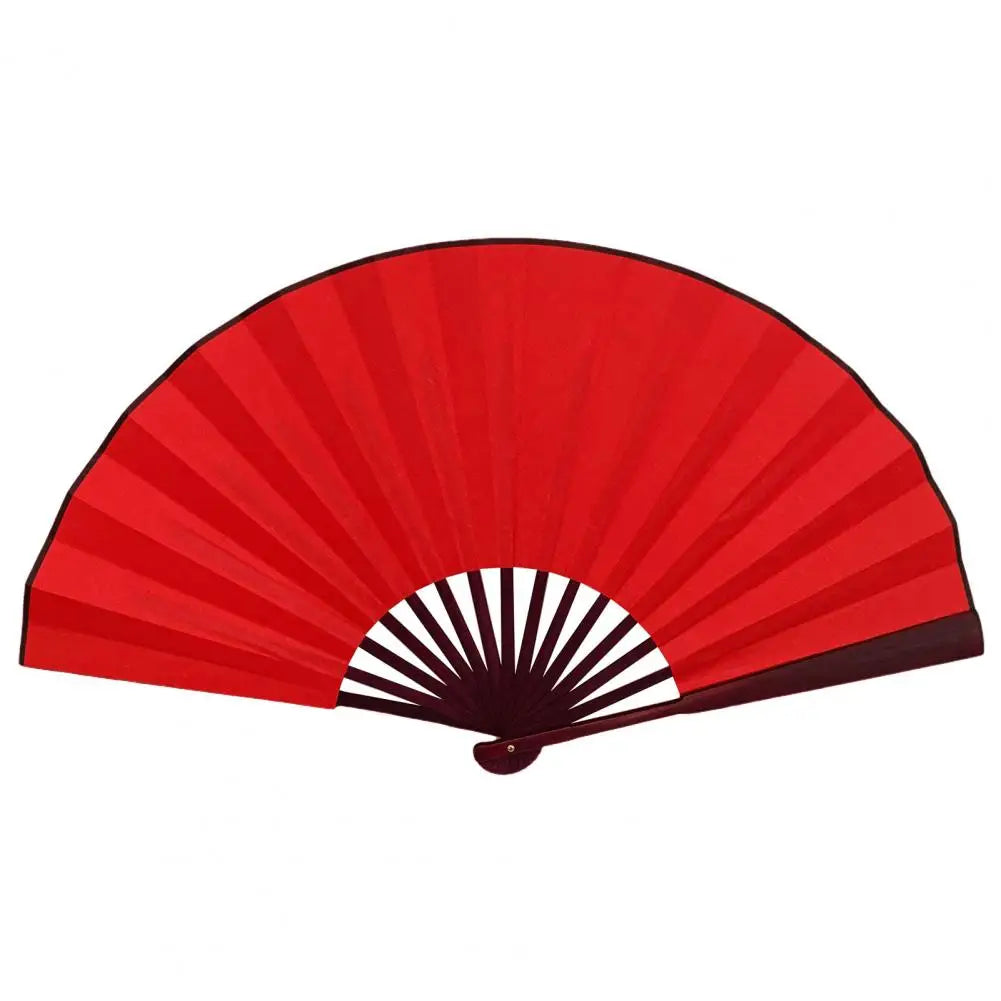 éventail pliant bambou rayures orange blanc rouge vert noir classique poignée bois rangement