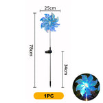lumière solaire multicolore moulin vent moderne patio extérieur led changeante couleur