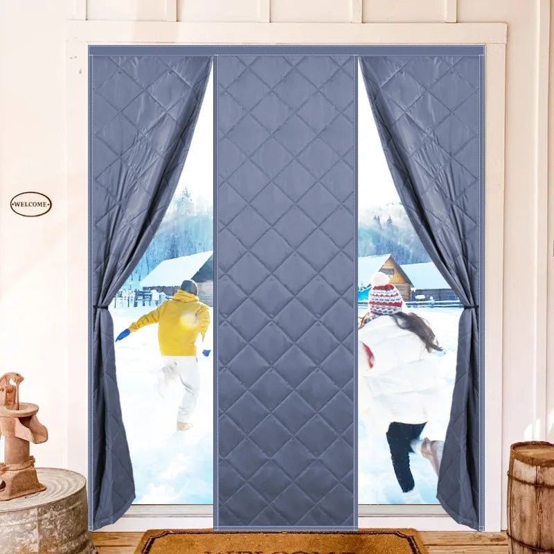 Détail fermeture magnétique du rideau isolation garage