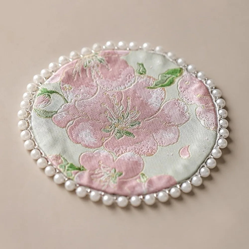 coasters violets roses verts blancs paisley floral adhésif vintage élégants table
