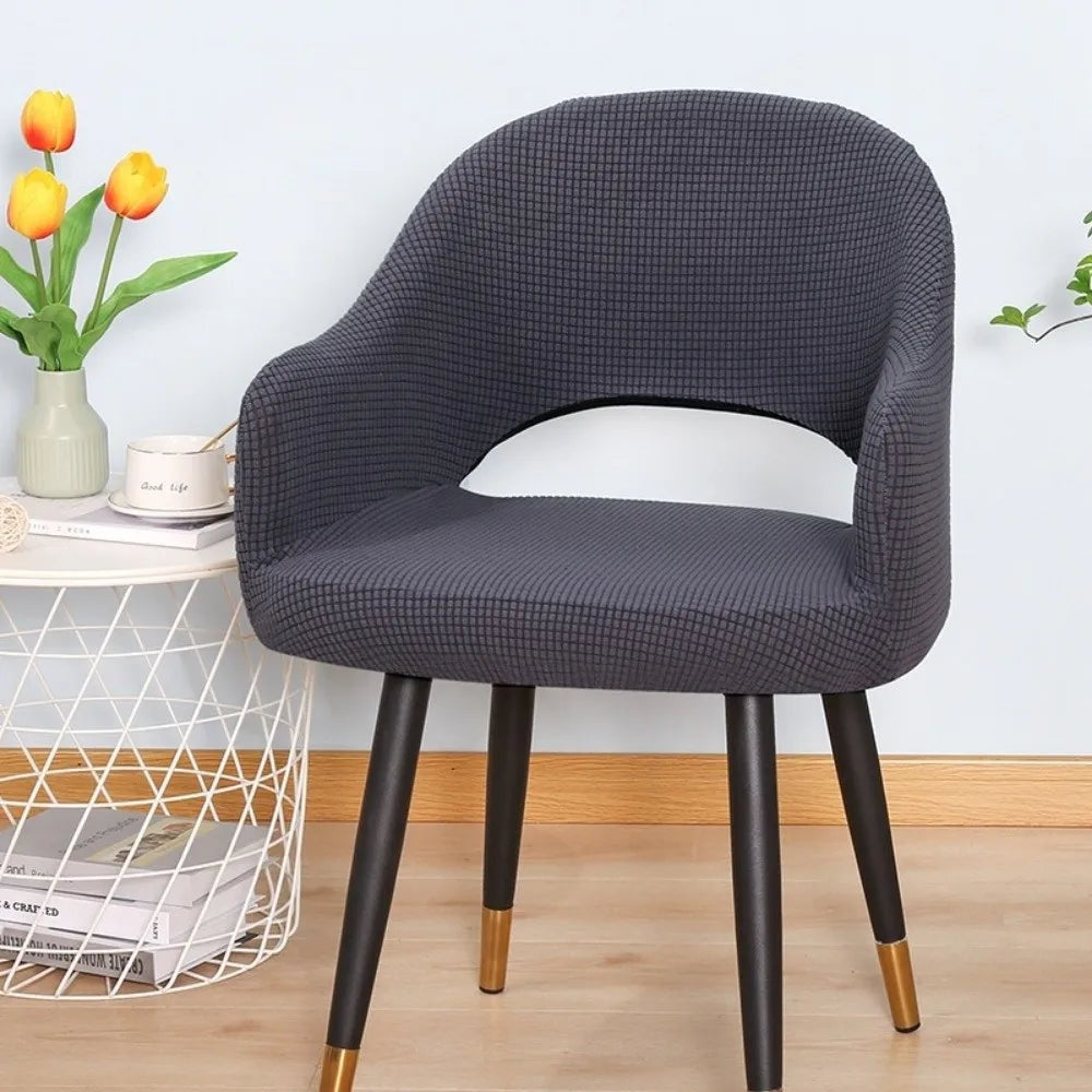 housses chaise moderne marron noir gris bleu rouge tissu carreaux extérieur accueil polyester