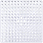 tapis bain moderne bleu clair perforé 53x53cm respectueux environnement salle bain