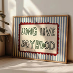 decoration murale classique moderne toile impression texte rayures horizontales chambre enfant 60x80cm
