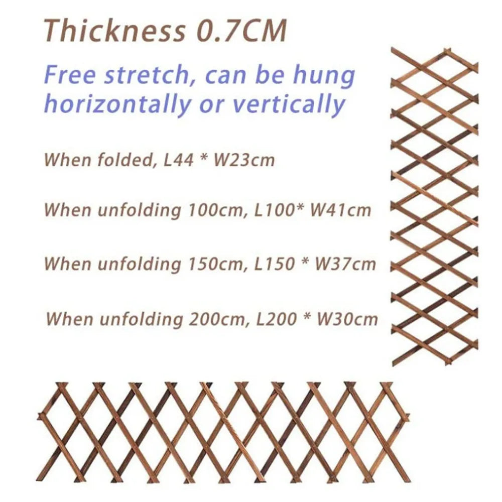 treillis bois rétractable marron foncé structure géométrique moderne fixation pliant verticalintérieur decoration plantes support