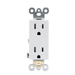 prise électrique moderne places blanc noir 15A 20A vis fixations