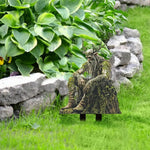 statues decoratives jardin vert brun naturel fantastique racines feuillesextérieur patio