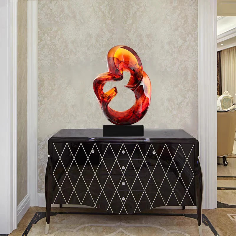décoration intérieure moderne sculpture abstraite fleur artisanale nordique cadeau anniversaire