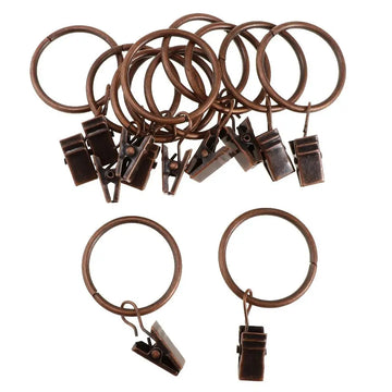 anneaux rideau pince noir marron blanc moderne opacité clip support tringle