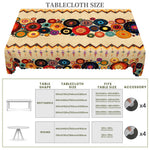 nappe boho chic ethnique motifs géométriques couleurs vives imperméable réutilisable machine clips tableextérieurintérieur
